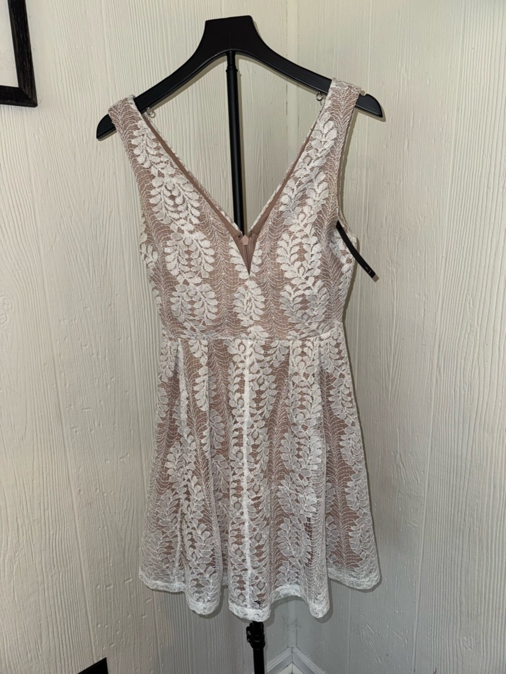 Lulus All of My Heart White Lace Skater Dress Small - Picture 3 of 4